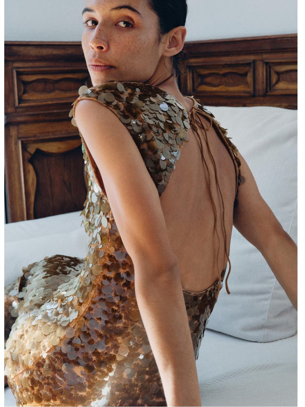 ZARA SEQUIN OPEN-BACK DRESS - Picture 5 of 8